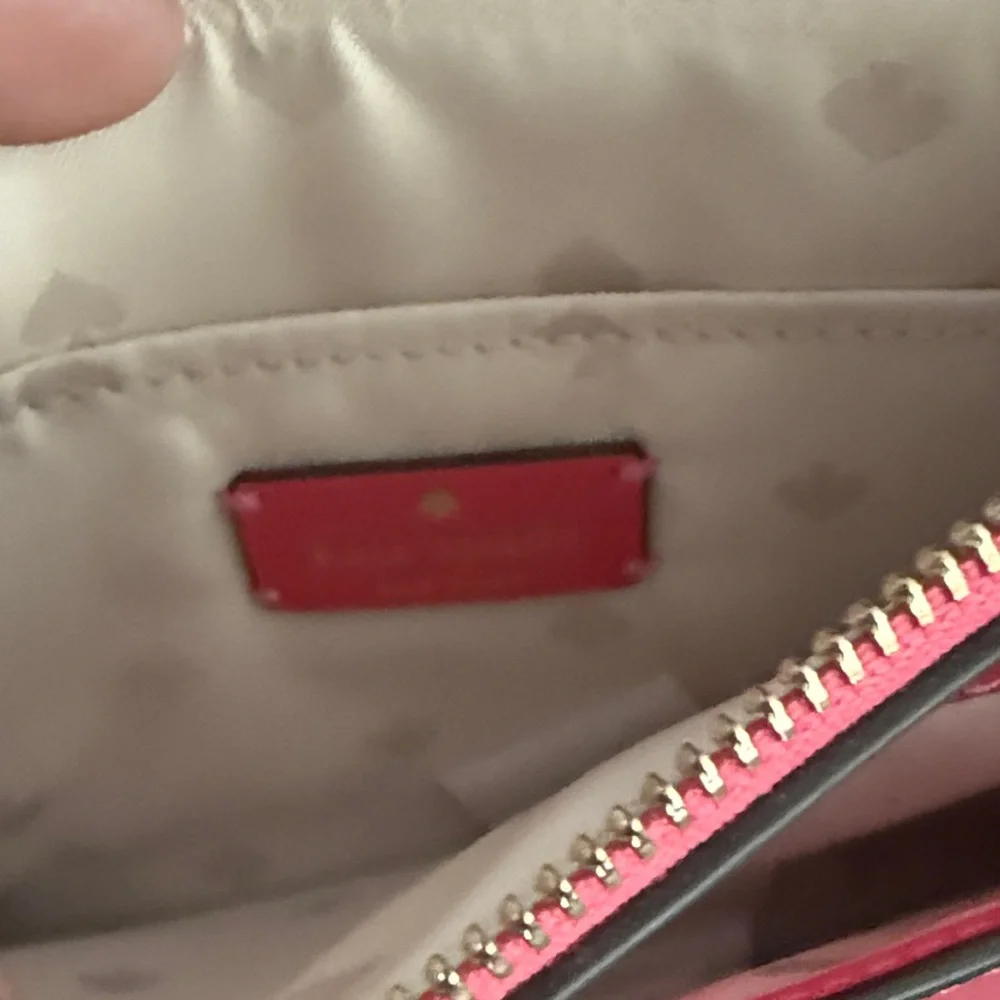 kate spade Hot Pink Leather Crossbody Wristlet with Gold Hardware - Picture 2 of 4